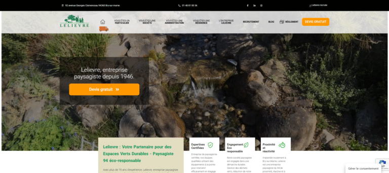 Capture d'écran de la page d'accueil du site de l'agence web Studio HTTP, montrant le design et le titre principal.
