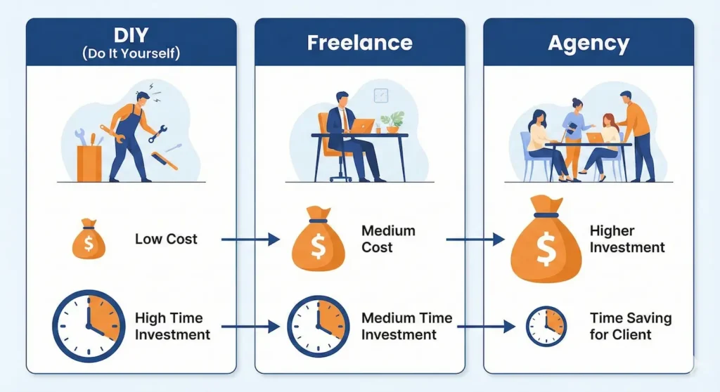 infographie comparaison prix site internet professionnel