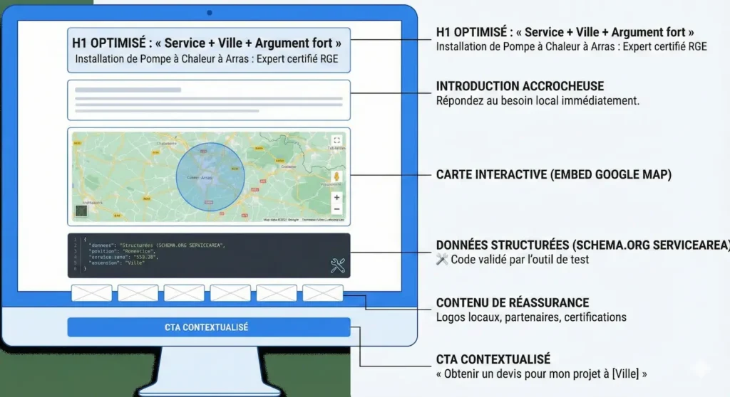 Anatomie d'une page locale pour le SEO